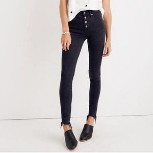 Madewell High Rise Button Front Skinny Jeans
